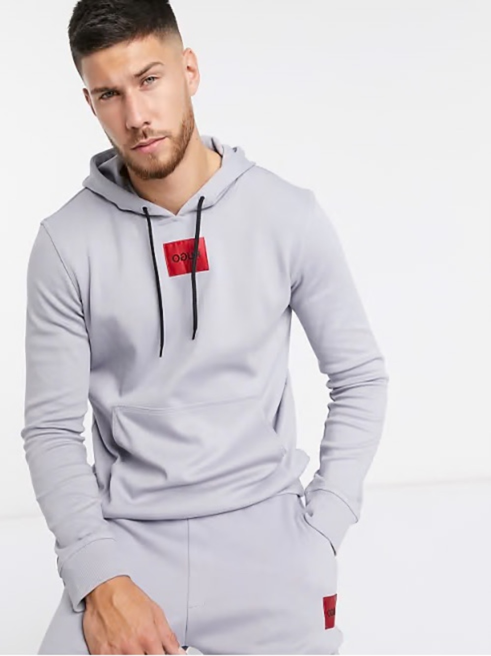 $279 NWT HUGO Daratschi Overhead Hoodie in Grey Sz Medium